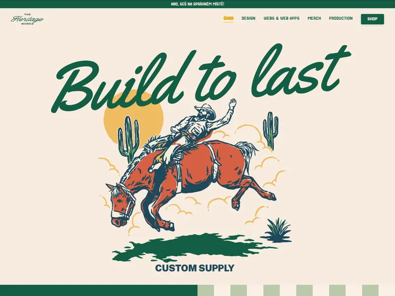 Náhled webu HeritageWorks.cz - Portfolio design studia