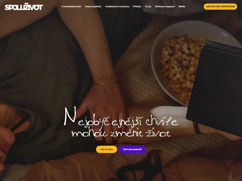 Náhled webu Spoluzivot.cz - Hostitelská péče pro děti z dětských domovů